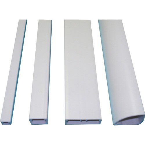 George Risk E-Z 58 6-W Cable Management Gri Ez Duct Raceway 5/8"x1/2" , Bag Of 6, 6' Lengths, White - Raceway - White - 72" Length - Polyvin Ez586w 697625033218