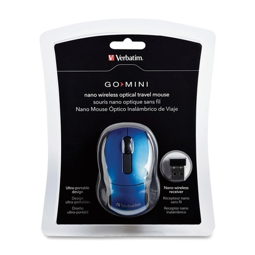 Verbatim 97471 Pointing Devices (Mice) Wireless Mini Travel Mouse Blue 023942974710