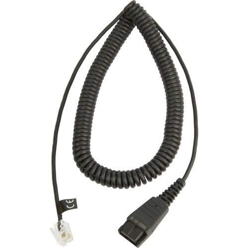 Jabra 8800-01-19 Cables Jabra 8800-01-19 Coiled Phone Audio Cable Adapter - 6.56 Ft Phone Cable - First End: Quick Disconnec 88000119 654352851386