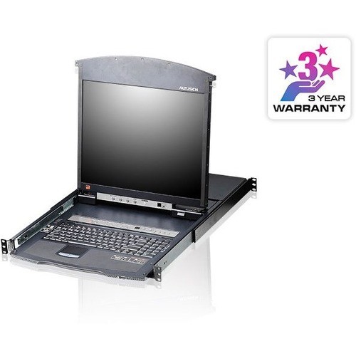 Aten KL1508AN Rackmount LCDs Aten 8-port 19in. Dual Rail Cat5 Lcd Kvm Taa Compliant - 8 Computer(s) - 19" - 16 X Ps/2 Port - Dais 672792400551