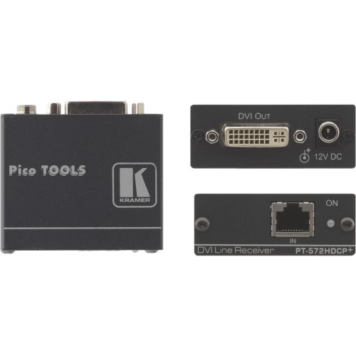 Kramer Electronics PT-572HDCP+ Video Consoles/Extenders Kramer Pt-572hdcp+ Dvi (hdcp) Over Twisted Pair Receiver - 1 Output Device - 330 Ft Rangenetwork (rj Pt572hdcp 104000033232