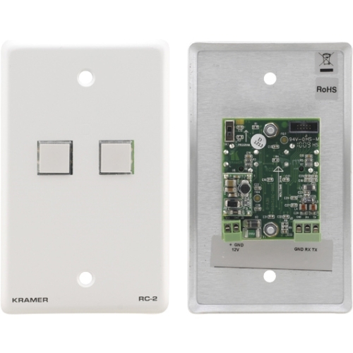 Kramer Electronics RC-2 Faceplates & Mounting Boxes The Rc-2 Is Ideal For Simple, Convenient Control Of Small Spaces With Serial-con Rc2 