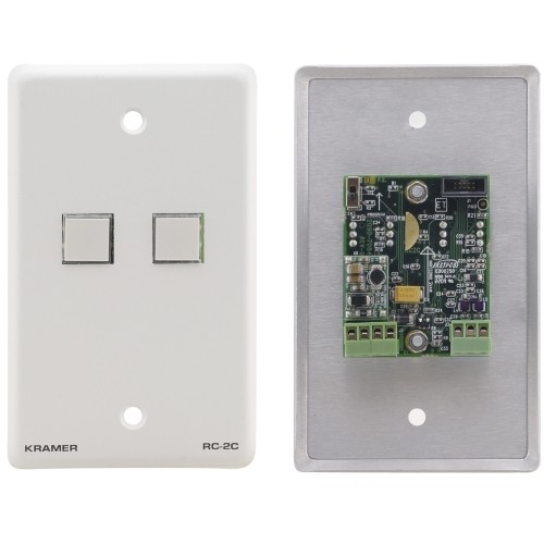 Kramer Electronics RC-2C A/V Control Panels Rc-2c Is Ideal For Simple, Convenient Control Of Small Spaces With Serial And Ir Rc2c 7291063024093
