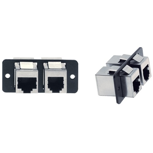 Kramer Electronics W1145 Faceplates & Mounting Boxes Kramer W1145 Phone/network Faceplate Insert - 2 X Rj-11 Port(s) - 2 X Rj-45 Port(s) 