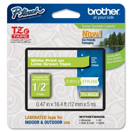 Brother TZEMQG35 Labels P-touch Tze Laminated Tape BRTTZEMQG35 012502623823