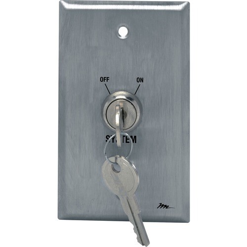 Middle Atlantic USC-K Faceplates & Mounting Boxes Middle Atlantic Remote Wall Plate Keyswitch - Silver (usc-k) Usck 656747081873