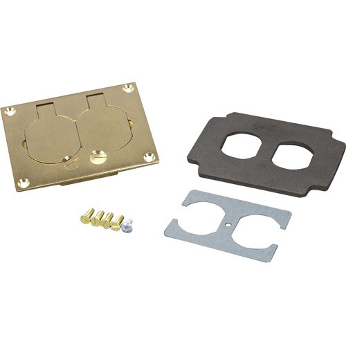Middle Atlantic 828R Faceplates & Mounting Boxes Wiremold Duplex Cover Plate - 1-gang - Brass - Aluminum (828r) 786564266464