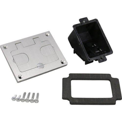 Middle Atlantic 828COMTCAL Faceplates & Mounting Boxes Wiremold Communications Cover Plate - 1-gang - Brushed Aluminum - Aluminum (828comtcal) 786564054757