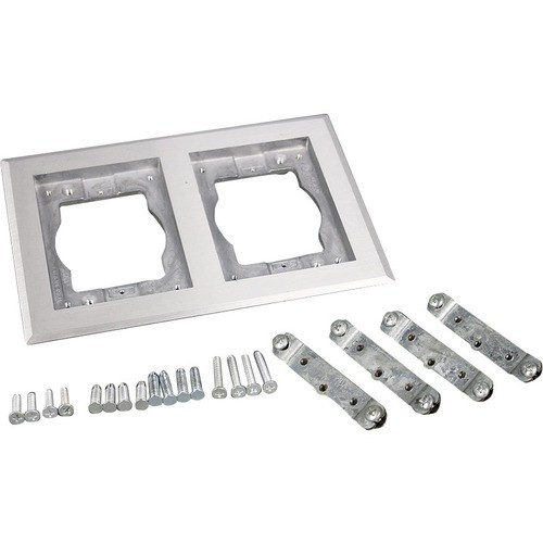 Middle Atlantic 828TCAL Faceplates & Mounting Boxes Wiremold Faceplate - 2-gang - Brushed Aluminum - Metal (828tcal) 786564054528
