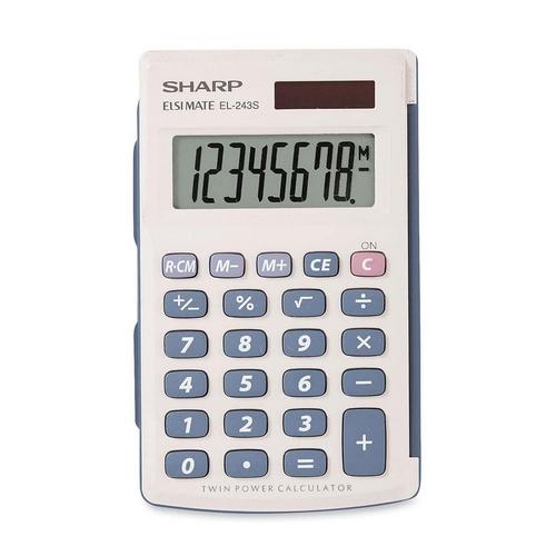Sharp EL243SB Calculators Handheld Calculator With Hard Case SHREL243SB 074000016200