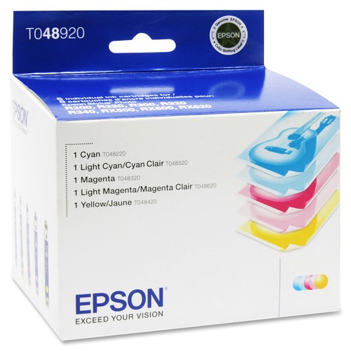 Epson T048920-S Toners & Ink Cartridges Epson Original Ink Cartridge - Light Cyan, Cyan, Magenta, Light Magenta, Yellow - Inkjet - 1 Each (t T048920s 818245075765