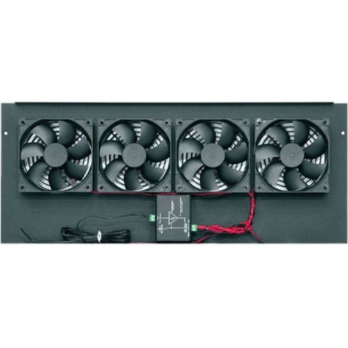 Middle Atlantic BGR-276FT Roof Mounted Fan Kits Middle Atlantic Bgr Series 276 Cfm Fan Top For Bgr Series Racks - 4 Fan - 276 Cfm - Black (bgr-276ft Bgr276ft 656747147807