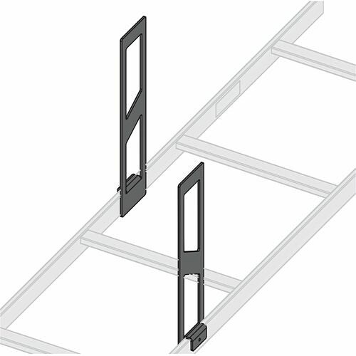 Middle Atlantic CLH-SS-12-2 Mounting Kits Middle Atlantic Mounting Bracket For Cable Ladder - Black Powder Coat - Steel - 2 / Pack (clh-ss-12- Clhss122 656747115004