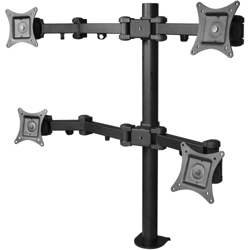 Siig CE-MT0S12-S1 Mounting Kits Siig Articulating Quad Monitor Desk Mount - 13" To 27" - Vesa 75x75mm And 100x100mm Patterns - 22lb  Cemt0s12s1 662774013817