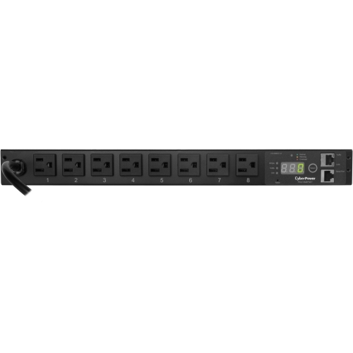 CyberPower PDU15M8FNET PDUs Cyberpower Monitored Pdu Rm 1u Pdu15m8fnet 15a 8-outlet - 8 X Nema 5-15r - Zero U 19" Rack-mountable 649532602407
