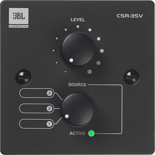 Jbl CSR-3SV-BLK Dimmer Switches Jbl Commercial Csr-3sv Hard Wire Controller - Volume Control - Black (csr-3sv-blk) Csr3svblk 