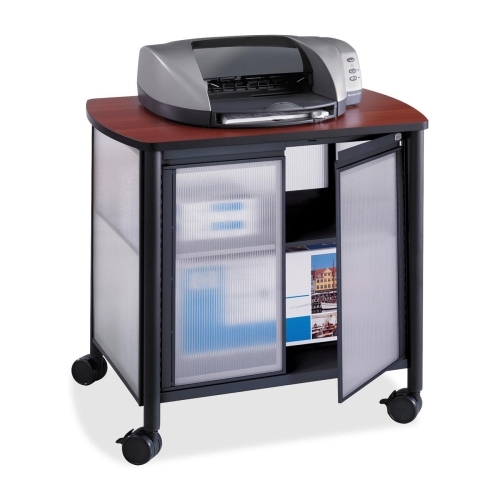 Safco 1859BL Stands & Cabinets Safco Impromptu Black Deluxe Stand With Doors - 200 Lb Load Capacity - 2 X Shelf(ves) - 30.75" Heigh SAF1859BL 649664312359