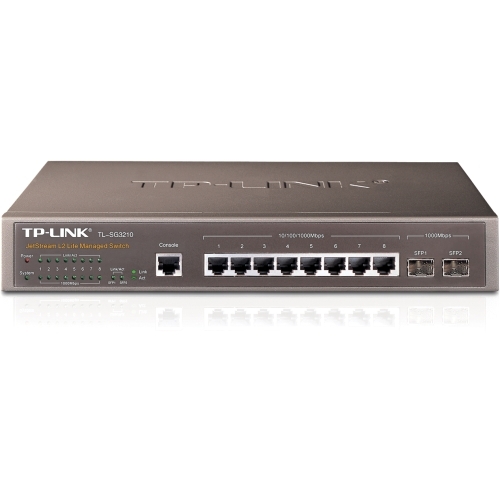 TP-Link TL-SG3210 - JetStream 8-Port Gigabit L2+ Managed Switch with 2 SFP  Slots - TL-SG3210_V3 - Ethernet Switches 