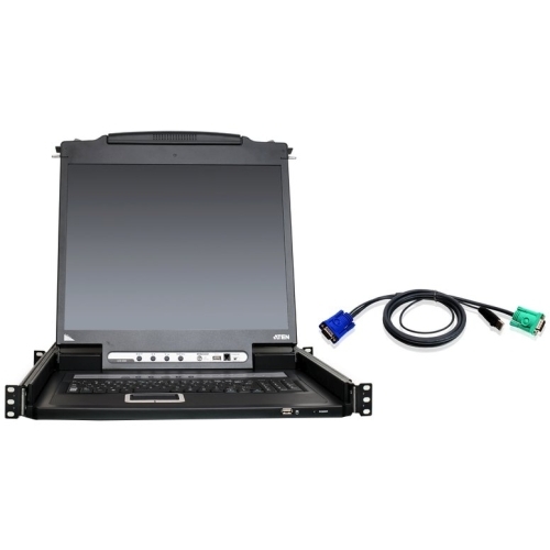 Aten CL5716NUKIT Rackmount LCDs Aten 16-port 19" Lcd Kvm Kit With 12-usb Cables-taa Compliant - 16 Computer(s) - 19" Lcd - Sxga - 12 881317509697