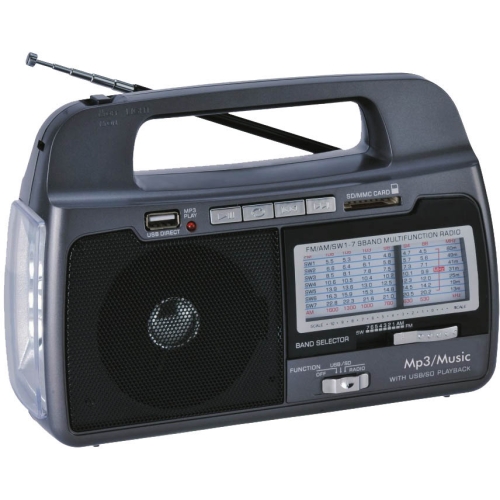 Supersonic SC-1082 Radio Transmitters/Receivers 9 Band Am/fm/sw1-7 Portable Radio Sc1082 639131010826