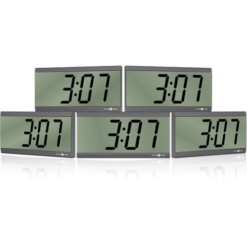 Pyramid Time System WSCBLCD-5 Clocks Pyramid Clocks In A Box Lcd Battery Operated Digital Bundle - Digital - Quartz - Lcd - Acrylonitrile Wscblcd5 044942793705