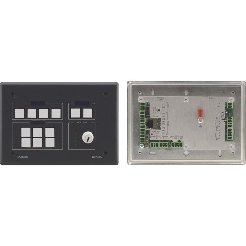 Kramer Electronics RC-74DL A/V Control Panels Kramer Rc-74dl 12-button Master Room Controller With Digital Volume Knob Rc74dl 7291063024819