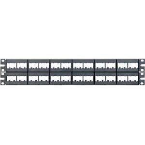 Panduit CPP48WBLY Patch Panels Panduit Cpp48wbly Modular Patch Panel - 48 Port(s) - 2u High - Black - 19" Wide - Rack-mountable 074983036608