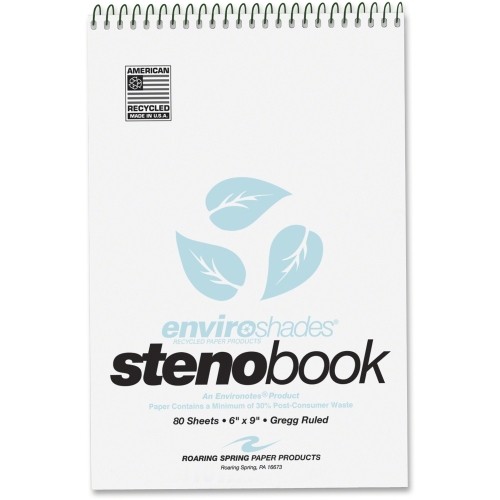 Tops 12284 Pads & Notebooks Enviroshades Recycled Steno Books ROA12284 070972122840
