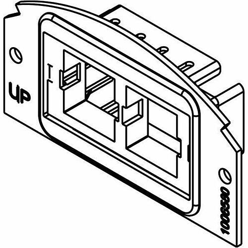 Middle Atlantic 682A Faceplates & Mounting Boxes Wiremold Evolution 6at Series Device Plate - 2 X Socket(s) - 1-gang - White (682a) 786564059844