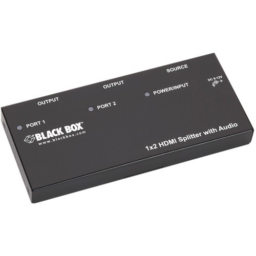 Black Box AVSP-HDMI1X2 Signal Splitters/Amplifiers Black Box 1 X 2 Hdmi Splitter With Audio - Audio Line In - Audio Line Out - 1 X Hdmi In - 2 X Hdmi O Avsphdmi1x2 700604210620