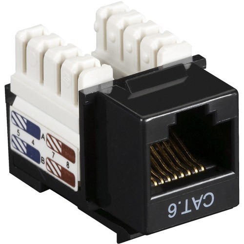 Black Box CAT6J-BK-25PAK Cable Ends/Connectors Black Box Cat6 Value Line Keystone Jack, Black, 25-pack - 25 Pack - 1 X Rj-45 Network Female - Black Cat6jbk25pak 641676272782