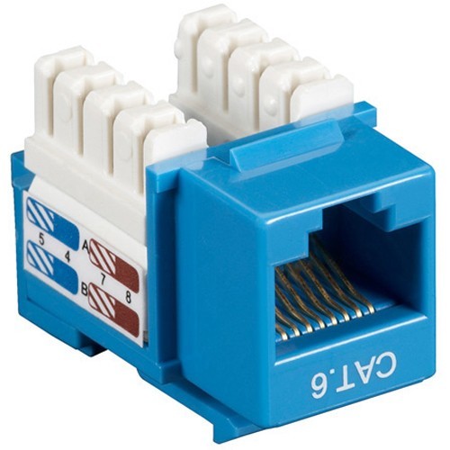 Black Box CAT6J-BL-25PAK Cable Ends/Connectors Black Box Cat6 Value Line Keystone Jack, Blue, 25-pack - 25 Pack - 1 X Rj-45 Network Female - Blue ( Cat6jbl25pak 013269157620