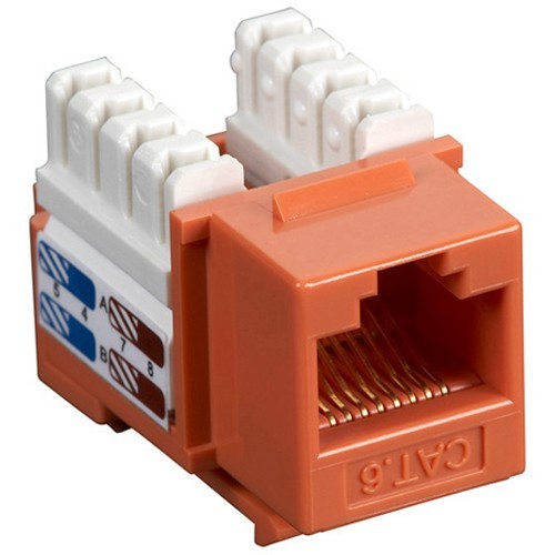 Black Box CAT6J-OR Cable Ends/Connectors Cat6 Value Line Keystone Jack, Orange Cat6jor 007540519207
