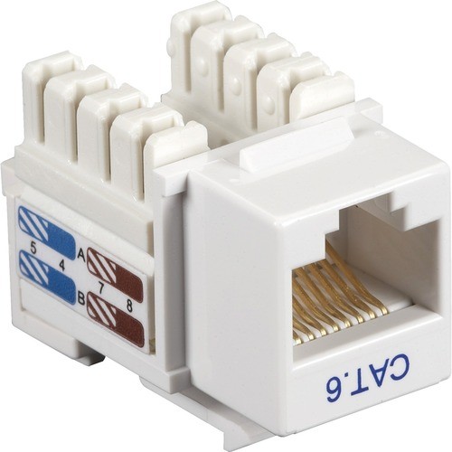 Black Box CAT6J-WH-25PAK Cable Ends/Connectors Black Box Cat6 Keystone Jack - Unshielded, Rj45, White, 25-pack - 25 Pack - 1 X Rj-45 Network Female Cat6jwh25pak 002183500919