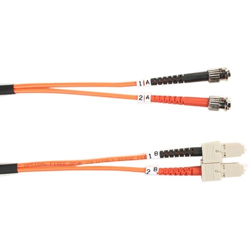 Black Box FO625-003M-STSC Cables Black Box Fiber Optic Duplex Patch Network Cable - 9.80 Ft Fiber Optic Network Cable For Transceiver Fo625003mstsc 007540800701