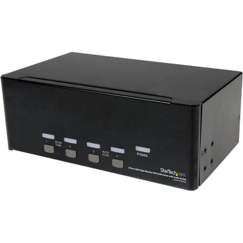 Startech SV431TDVIUA KVM Switchboxes 4 Port Triple Monitor Dvi Usb Kvm Switch With Audio And  Usb 2.0 Hub 065030847476