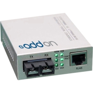 Addon ADD-GMC-MX-SC Transceivers/Media Converters Addon 10/100/1000base-tx(rj-45) To 1000base-mx(sc) Mmf 1310nm 2km Media Converter - 100% Compatible  Addgmcmxsc 821455037386