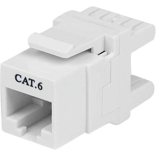 Startech C6KEY110SWH Cable Ends/Connectors 180anddeg; Cat 6 Keystone Jack - Rj45 Ethernet Cat6 Wall Jack White - 110 Type 065030848206