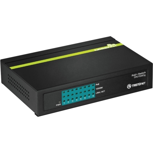 Trendnet TPE-TG80G Switches & Bridges Trendnet 8-port Gigabit Poe+ Switch, 8 X Gigabit Poe+ Ports, 123w Poe Power Budget, 16 Gbps Switchin Tpetg80g 132018512135