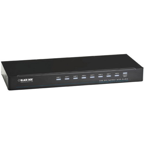 Black Box AVSP-DVI1X8 Signal Splitters/Amplifiers Black Box Dvi-d Splitter With Audio And Hdcp, 1 X 8 - Audio Line In - Audio Line Out - Dvi In - Dvi  Avspdvi1x8 013269148932