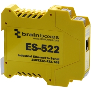 Brainboxes ES-522 Serial Adapters (Multiport) Industrial Ethernet To Serial 2xrs232/422/485 Es522 837324002614