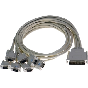 Brainboxes CC-093 Cables Brainboxes Lynx Cable 78 Way D To 8x9 Pin - 3.28 Ft Serial Data Transfer Cable For Pci Serial Board  Cc093 837324003017