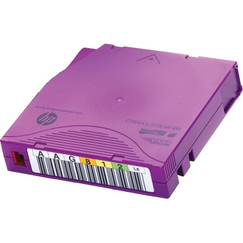 Hp C7976BN Tape Media Lto-6 Ultrium 6.25 Tb Bafe Rw Non Custom Labeled Data Cartridge 20 Pack 887111851161