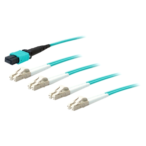 Addon ADD-MPO-4LC2M5OM3 Cables Addon 2m Mpo (female) To 8xlc (male) 8-strand Aqua Om3 Fiber Fanout Cable - 100% Compatible And Guar Addmpo4lc2m5om3 821455048672