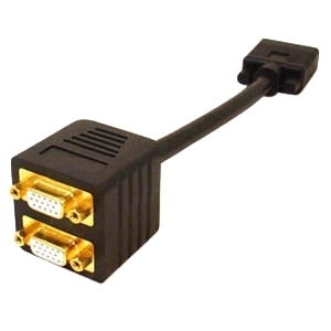 Addon VGASPLMFF Cables Vga Male To 2xvga Female Black Adapter For Resolution Up To 1920x1200 (wuxga) - 100% Compatible And  088698442678