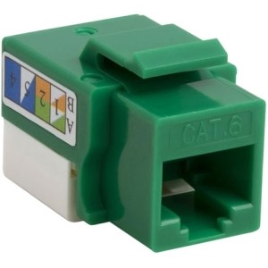 4xem 4XKJC6GN Faceplates & Mounting Boxes Cat6 Rj45 Keystone Jack Utp 110-type (green) 873791005505