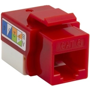4xem 4XKJC6RD Faceplates & Mounting Boxes Cat6 Rj45 Keystone Jack Utp 110-type (red) 0873791005482