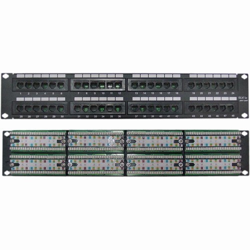 4xem 4XRMC5EPP48 Faceplates & Mounting Boxes 48 Port Cat5e Rackmount Patch Panel 873791005550
