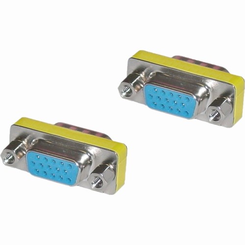 4xem 4XVGAFF Connector Adapters Vga Hd15 Female To Female Gender Changer Adapter 873791004645