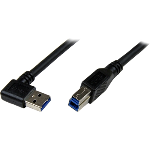 Startech USB3SAB1MRA Cables 1m Black Superspeed Usb 3.0 Cable - Right Angle A To B - M/m 065030849920
